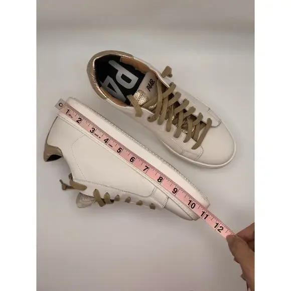 P448 gold and white classic platform Thea Wilder Sneaker size 41 / US 10.5 W